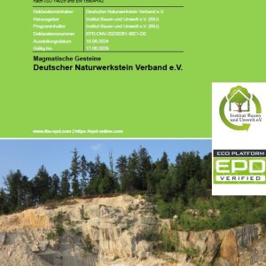 UMWELT-PRODUKTDEKLARATION „Magmatische Gesteine"